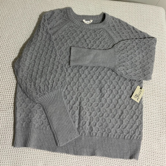 Terra & Sky Women's Plus Size Sweater Dolman Sleeves Size 1X (16W-18W) Gray - Picture 1 of 16